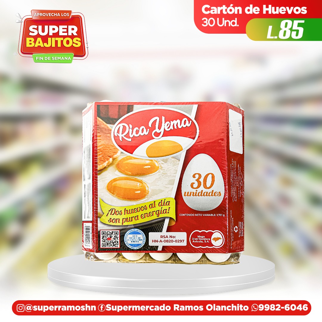 Cartón de Huevos, 30 unidades