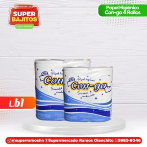 Papel Higienico Con-Ga 4 rollos